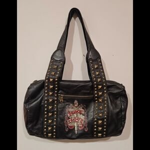 Dagger Printed Leather Purse